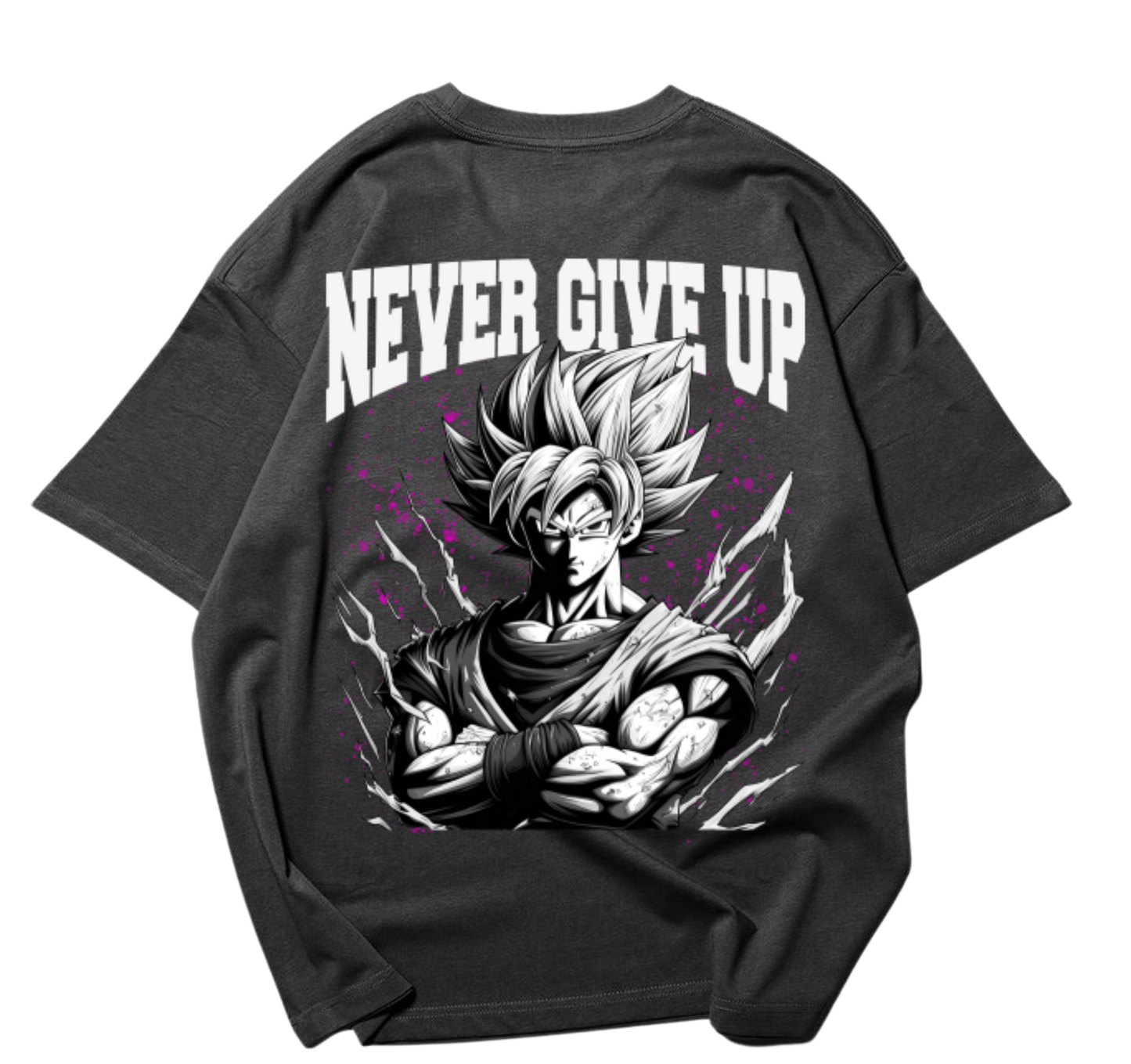 Never Give Up Oversized Shirt