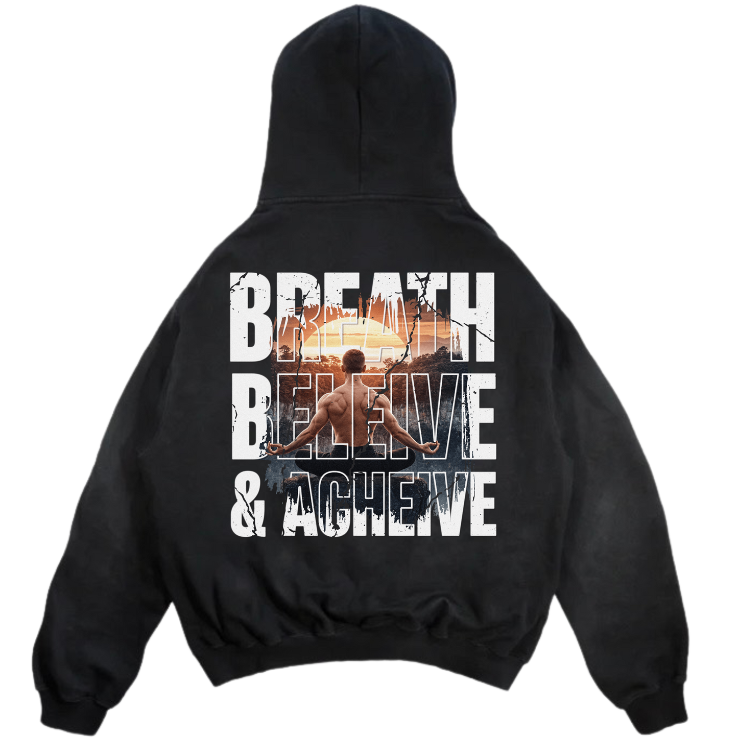 Breath, Believe, Achieve Oversized Hoodie