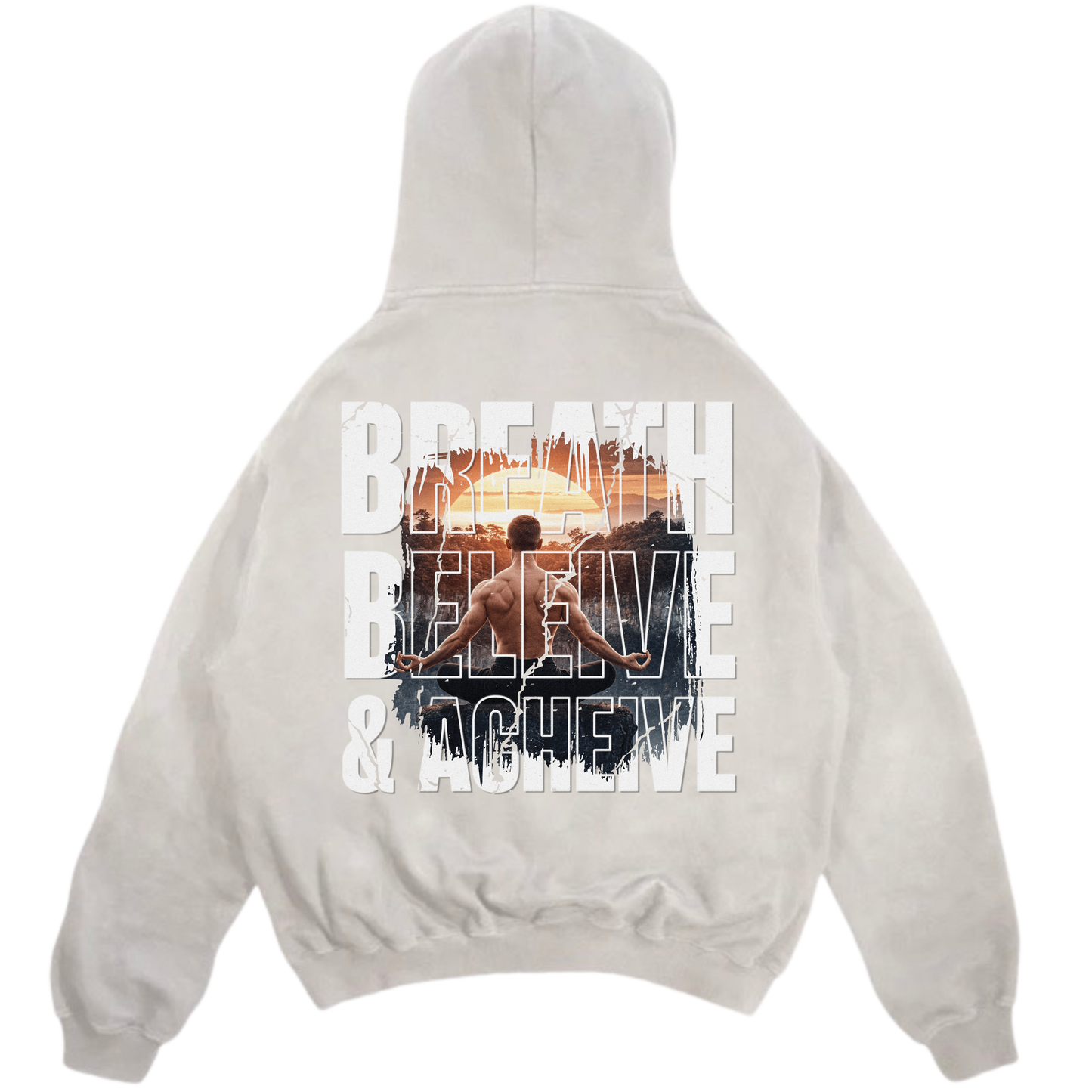 Breath, Believe, Achieve Oversized Hoodie