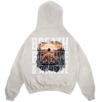 Breath, Believe, Achieve Oversized Hoodie