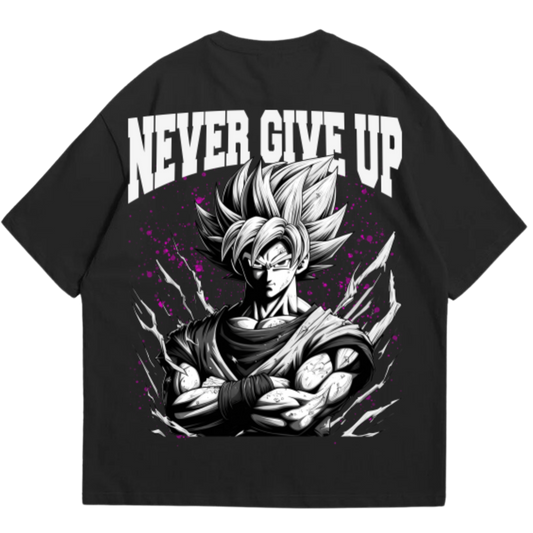 Never Give Up Oversized Shirt