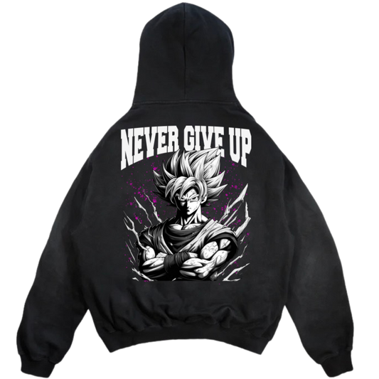 Never Give Up Oversized Hoodie