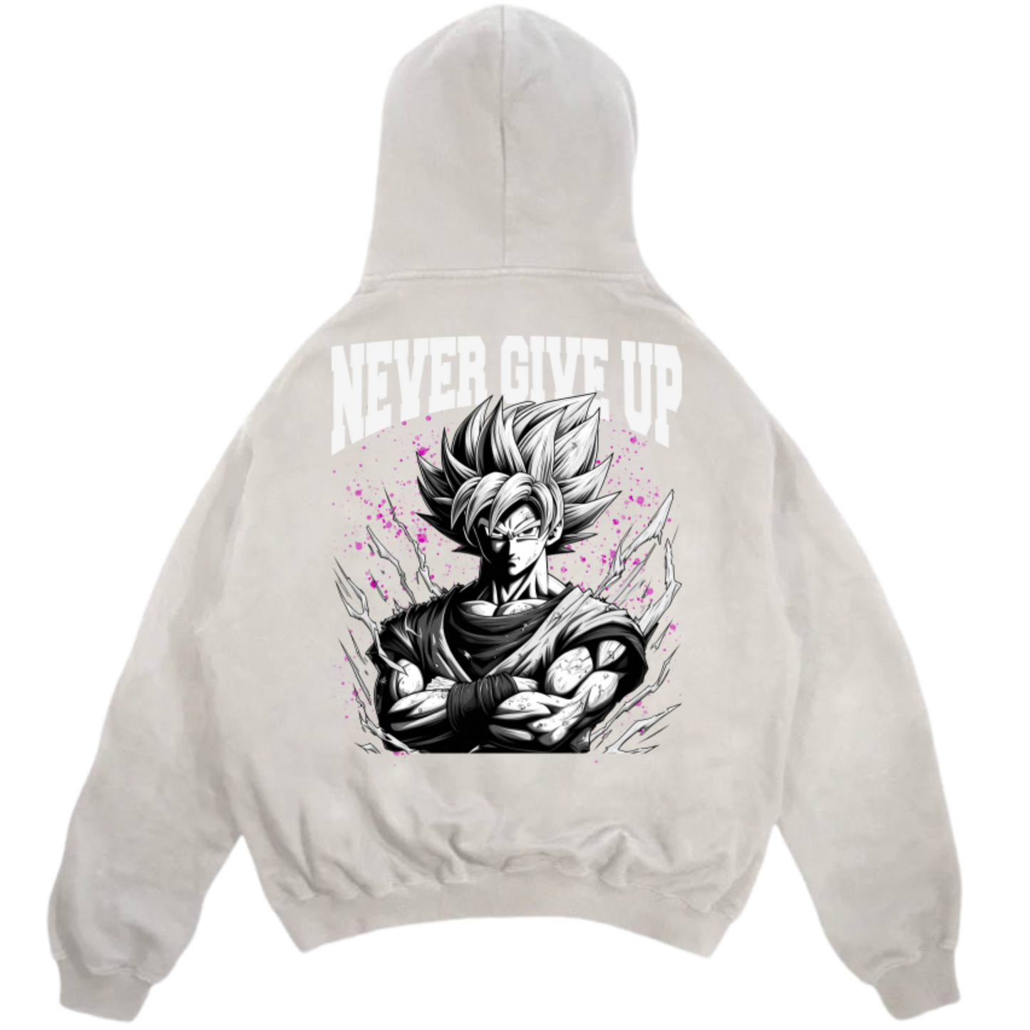 Never Give Up Oversized Hoodie