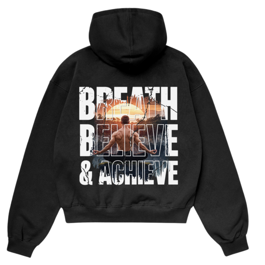 Breath, Believe, Achieve Oversized Hoodie