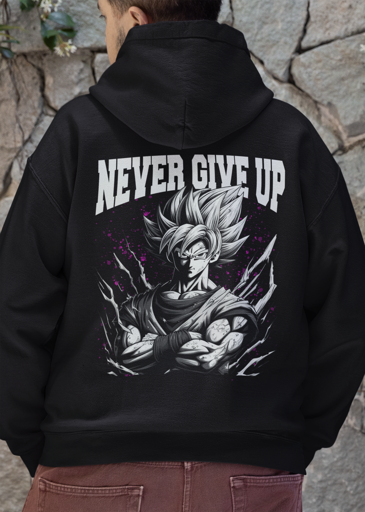 Never Give Up Oversized Hoodie